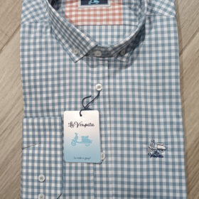 CAMISA LA VESPITA CUADROS AZULES