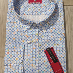 CAMISA ALBERTO BEROCHI AZUL FLORES MULTICOLOR