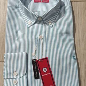 CAMISA ALBERTO BEROCHI ESTAMPADO RAYAS VERDE AGUA
