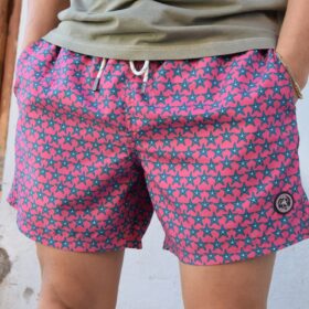 Bañador Start para hombre Rosso Ibiza Náutica, secado rápido y estilo mediterráneo