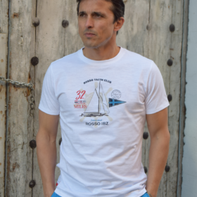 Camiseta Yatch color blanco para hombre con estampado náutico
