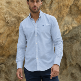 CAMISA AZUL CLARO GILBERT TECKEL ALGODÓN 100%