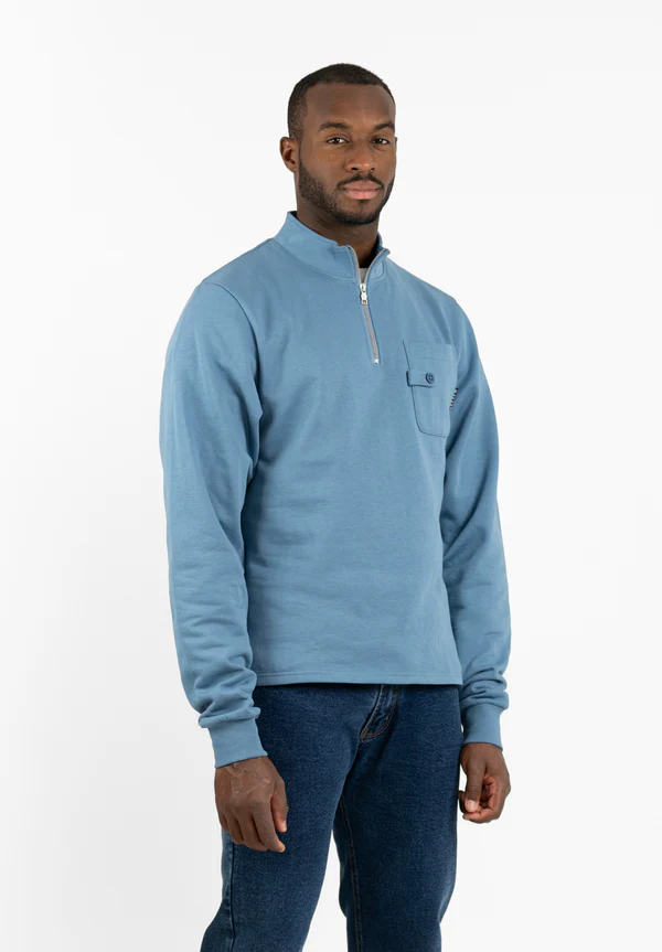 Sudadera Piqué Makarthy Índigo | Tejido Premium | Rosso Náutica