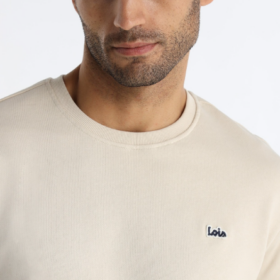SUDADERA BASICA CUELLO CAJA LOGO LOIS