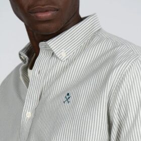 CAMISA RAYAS MEDITERRANEO GREEN MOSSWOOD HARPER AND NEYER